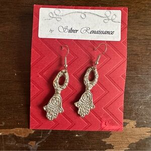 2” Earrings made by my parents from Salvaged metal.